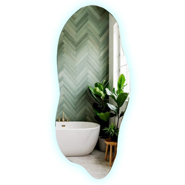 Nepravidelne led zrkadlo 35x80 cm