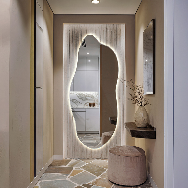 Nepravidelne led zrkadlo 40x90 cm