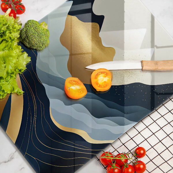 Kuchynská doska veľká zo skla Abstraktné hory