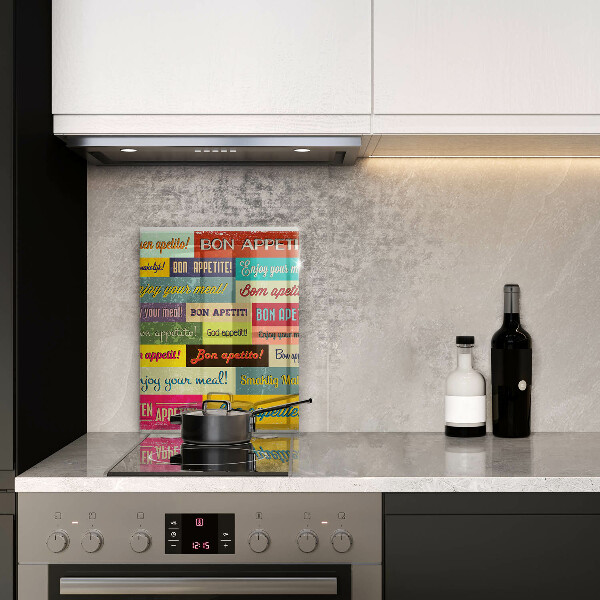 Kuchynská doska veľká zo skla Titulky Jazyky dobrej chuti