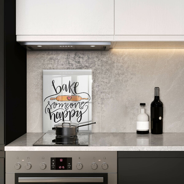 Kuchynská doska veľká zo skla Bake someone happy