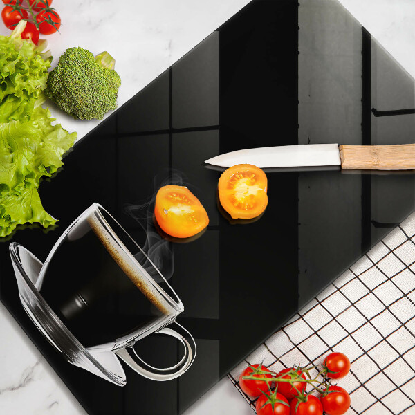 Kuchynská doska veľká zo skla Pohár horúcej kávy