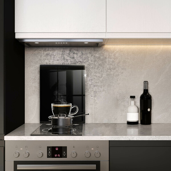 Kuchynská doska veľká zo skla Pohár horúcej kávy