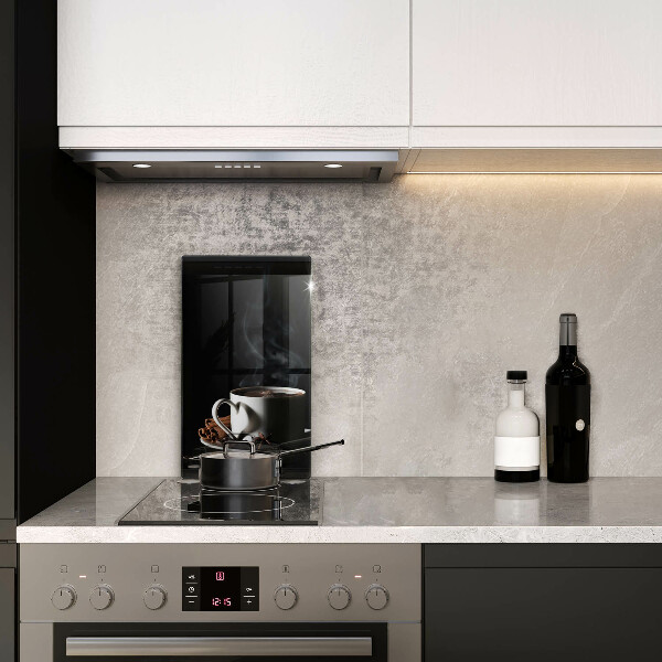 Kuchynská doska veľká zo skla Šálka horúcej kávy