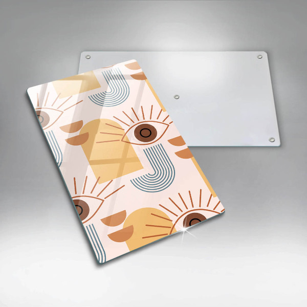 Kuchynská doska veľká zo skla Boho vzor očí