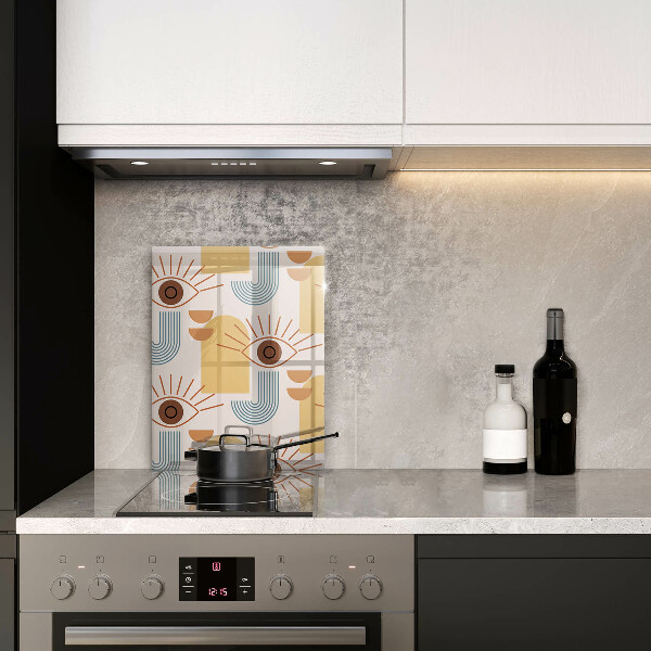 Kuchynská doska veľká zo skla Boho vzor očí