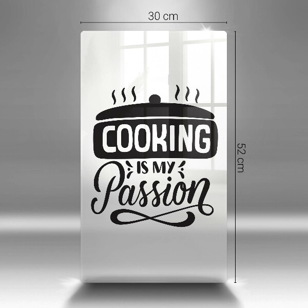 Kuchynská doska veľká zo skla Cooking is my passion