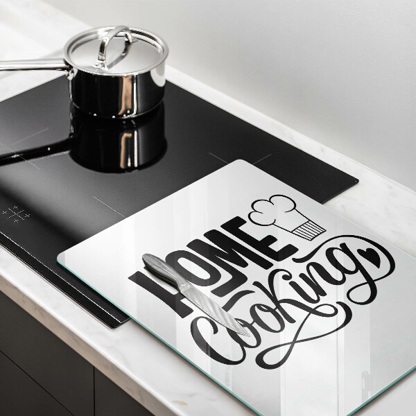 Kuchynská doska veľká zo skla Home cooking
