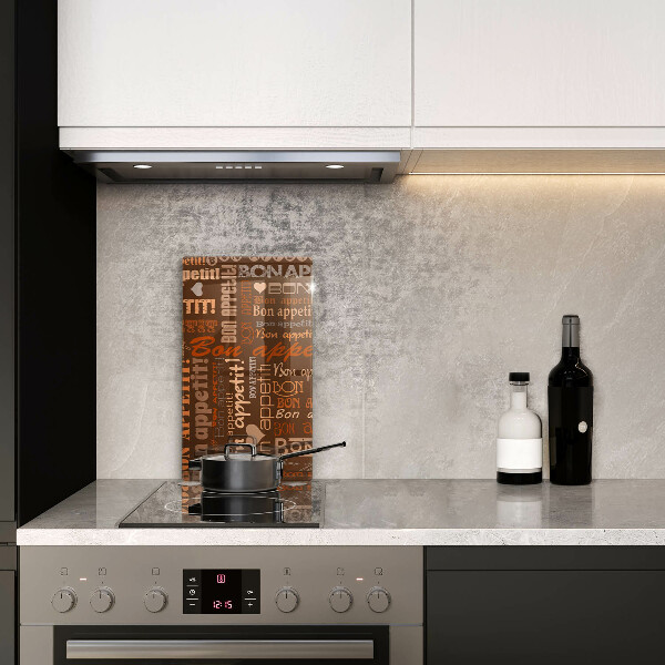 Kuchynská doska veľká zo skla Bon appetit