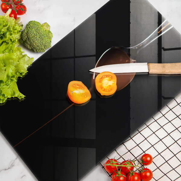 Kuchynská doska veľká zo skla Lyžica čokolády