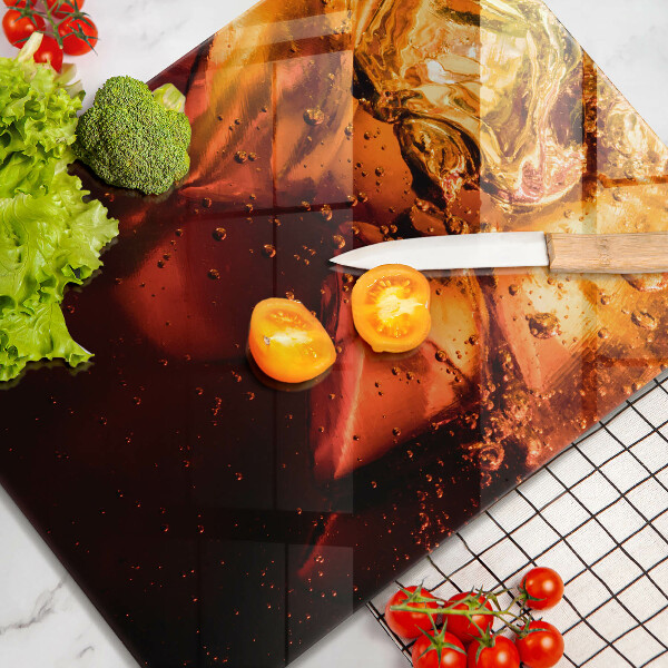 Kuchynská doska veľká zo skla Kolový nápoj s ľadom