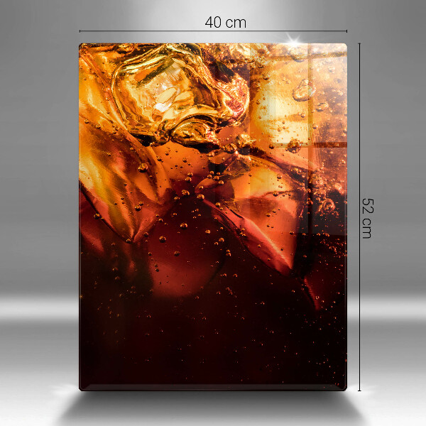 Kuchynská doska veľká zo skla Kolový nápoj s ľadom