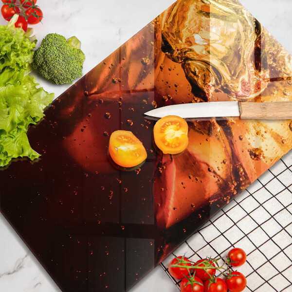 Kuchynská doska veľká zo skla Kolový nápoj s ľadom