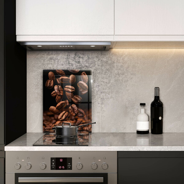 Kuchynská doska veľká zo skla Hnedé kávové zrná