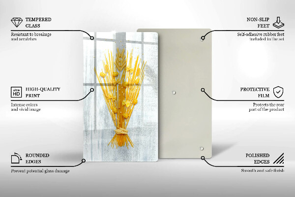 Kuchynská doska veľká zo skla Cestoviny