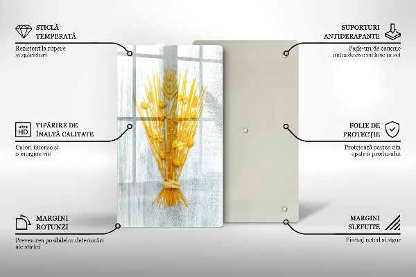 Kuchynská doska veľká zo skla Cestoviny