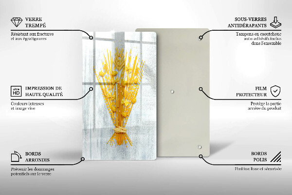 Kuchynská doska veľká zo skla Cestoviny