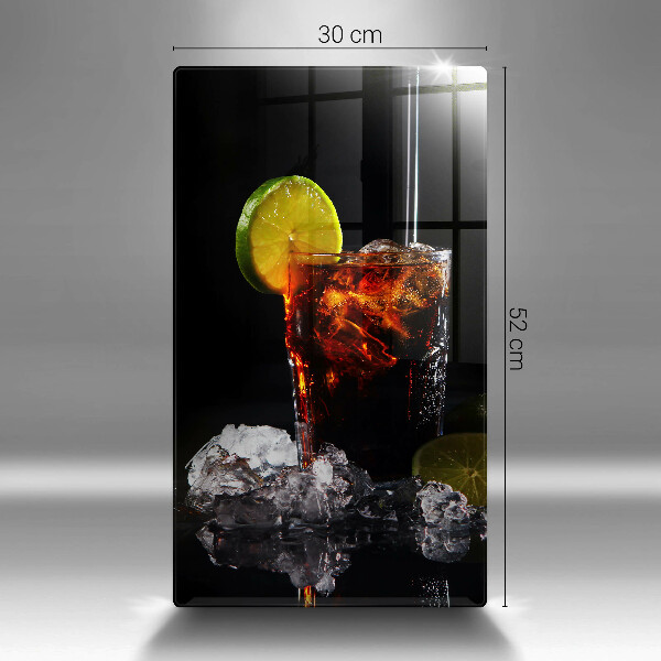 Kuchynská doska veľká zo skla Zemitý nápoj s ľadom