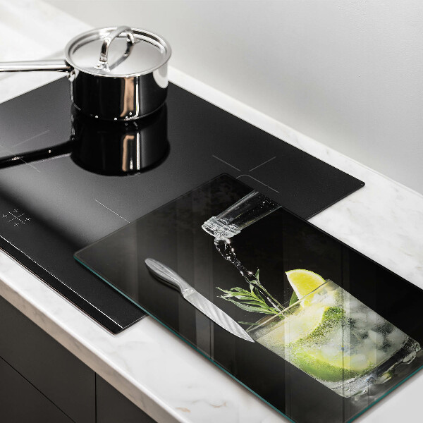 Kuchynská doska veľká zo skla Pohár vody