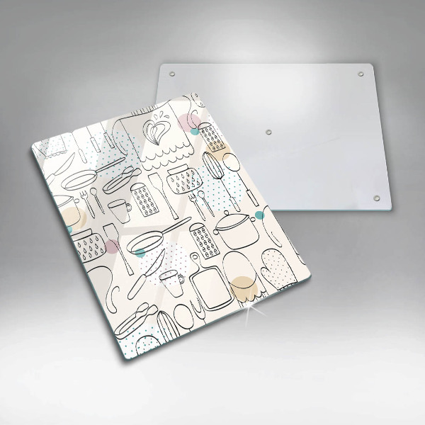 Kuchynská doska veľká zo skla Kuchynské doplnky