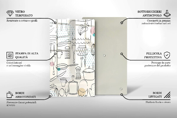 Kuchynská doska veľká zo skla Kuchynské doplnky