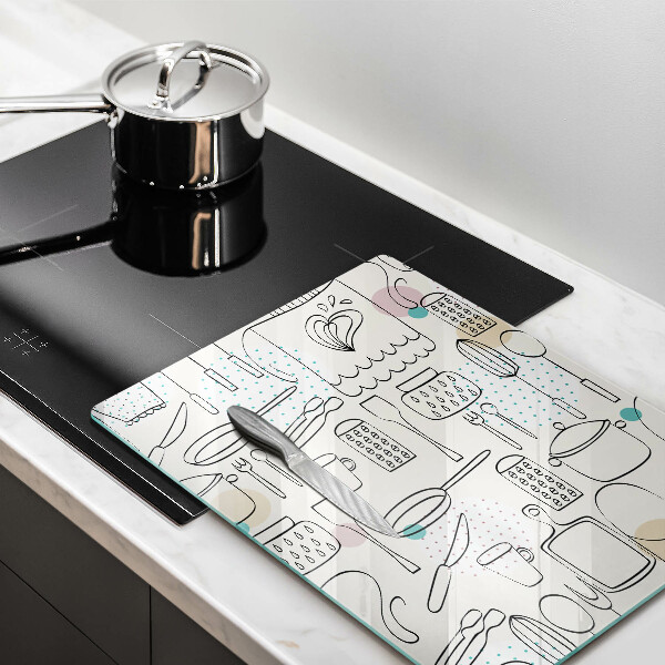 Kuchynská doska veľká zo skla Kuchynské doplnky