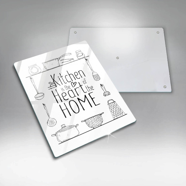 Kuchynská doska veľká zo skla Nápis veta