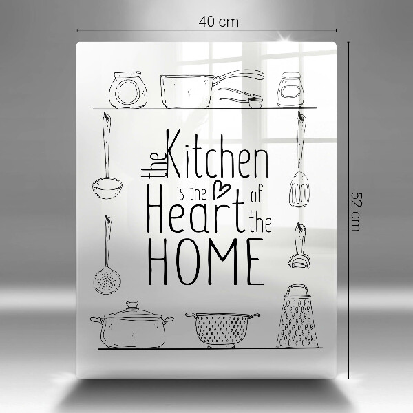 Kuchynská doska veľká zo skla Nápis veta