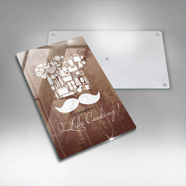 Kuchynská doska veľká zo skla I like cooking