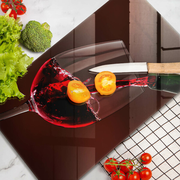 Kuchynská doska veľká zo skla Pohár vína