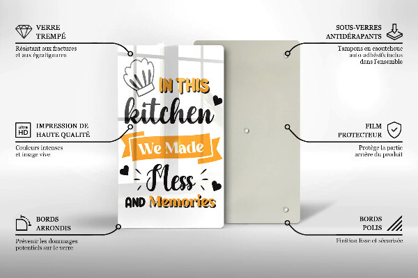 Kuchynská doska veľká zo skla In this kitchen we made mess and memories