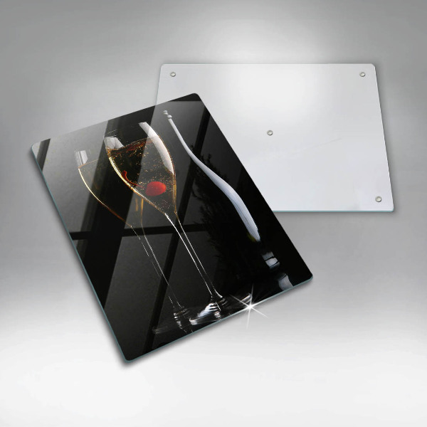 Kuchynská doska veľká zo skla Poháre na šampanské