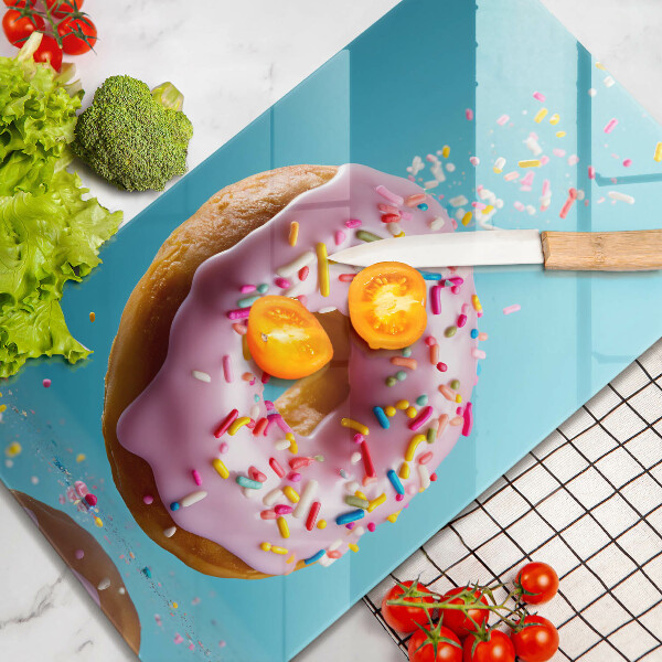 Kuchynská doska veľká zo skla Donut donut