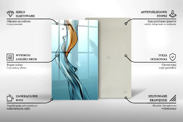 Kuchynská doska veľká zo skla Vodný skúter