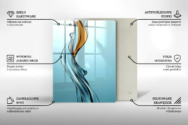 Kuchynská doska veľká zo skla Vodný skúter