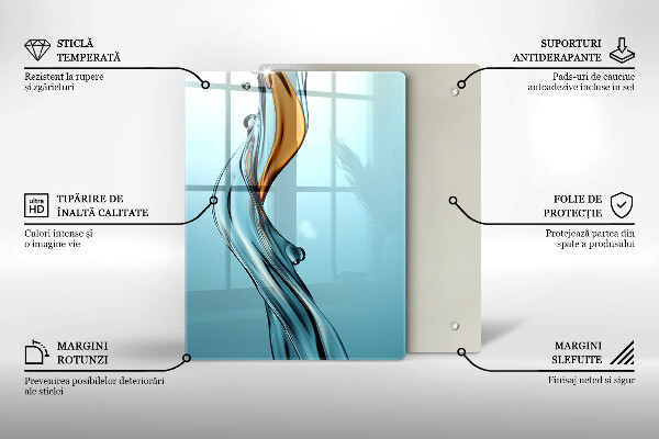 Kuchynská doska veľká zo skla Vodný skúter