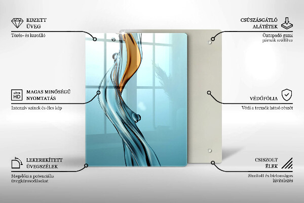 Kuchynská doska veľká zo skla Vodný skúter