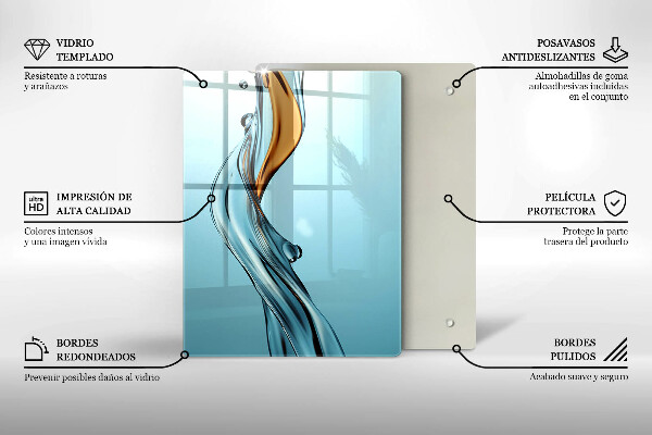 Kuchynská doska veľká zo skla Vodný skúter