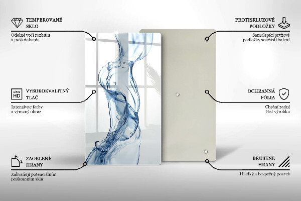 Kuchynská doska veľká zo skla Čistá voda