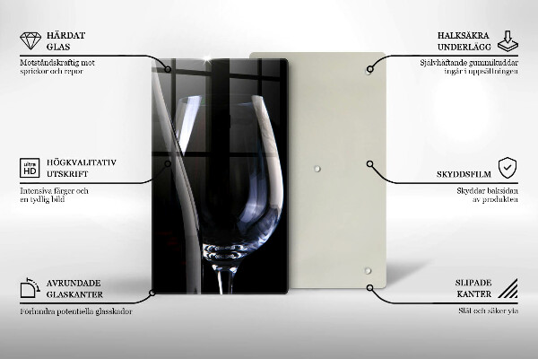 Kuchynská doska veľká zo skla Sklo a fľaša