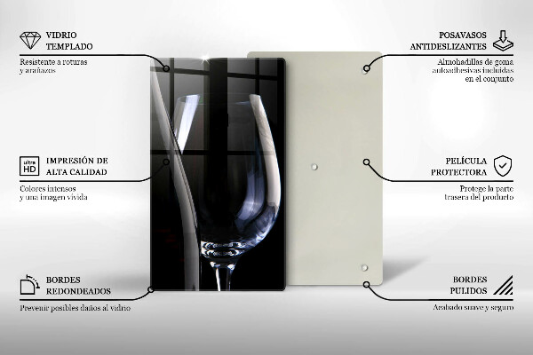 Kuchynská doska veľká zo skla Sklo a fľaša