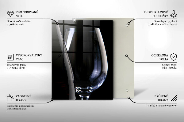 Kuchynská doska veľká zo skla Sklo a fľaša