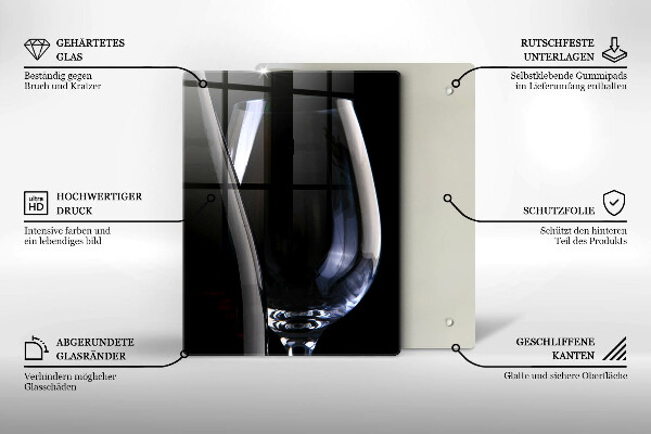 Kuchynská doska veľká zo skla Sklo a fľaša
