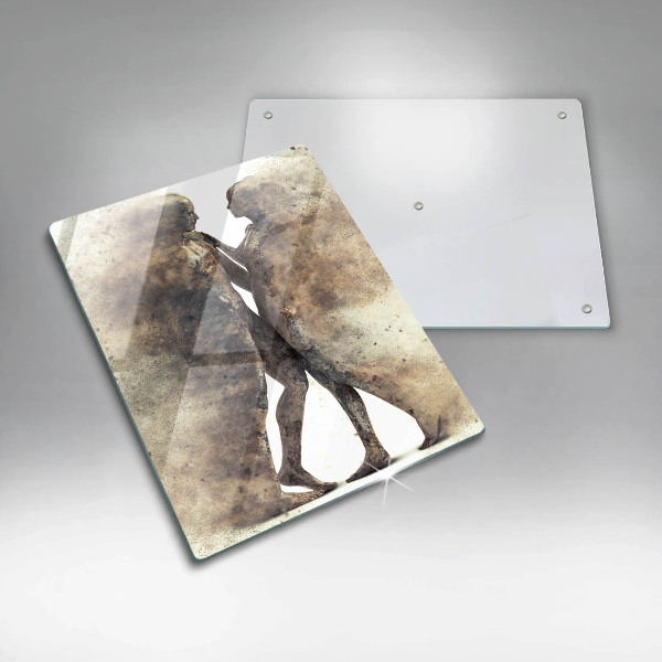 Kuchynská doska veľká zo skla Telá zamilovaných ľudí