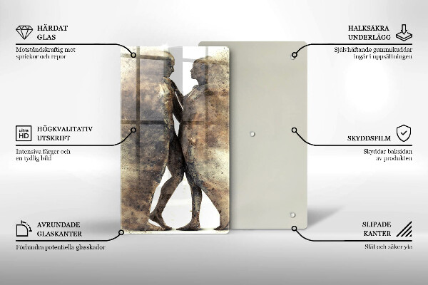 Kuchynská doska veľká zo skla Telá zamilovaných ľudí