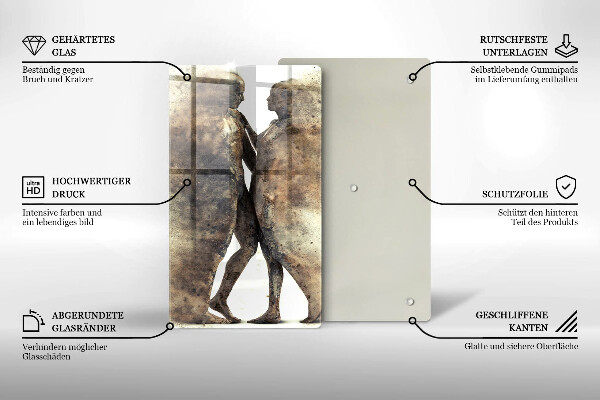 Kuchynská doska veľká zo skla Telá zamilovaných ľudí