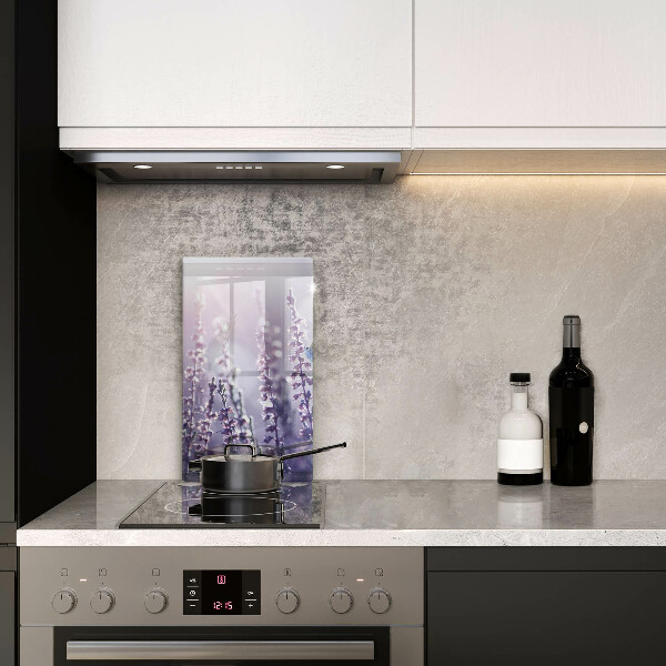 Kuchynská doska veľká zo skla Poľné kvety a motýľ