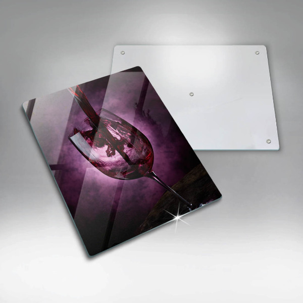 Kuchynská doska veľká zo skla Pohár vína