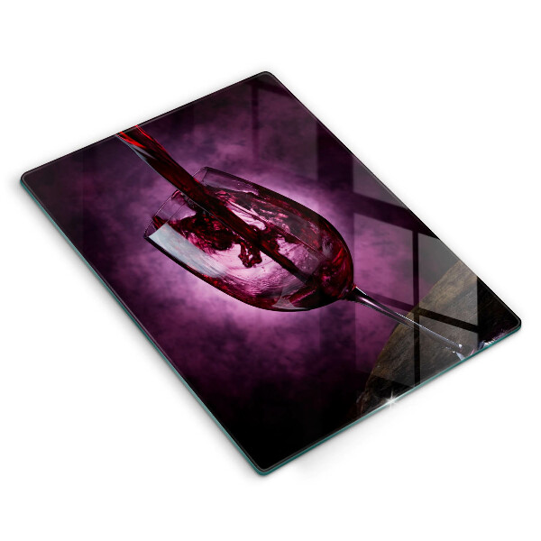 Kuchynská doska veľká zo skla Pohár vína