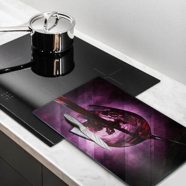 Kuchynská doska veľká zo skla Pohár vína